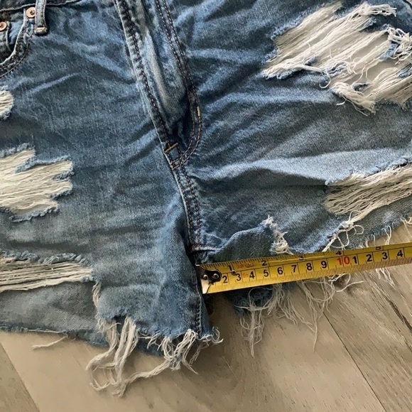 American Eagle 90’s Boyfriend Jean Size 00 Distressed boho festive summer beach - Picture 10 of 13